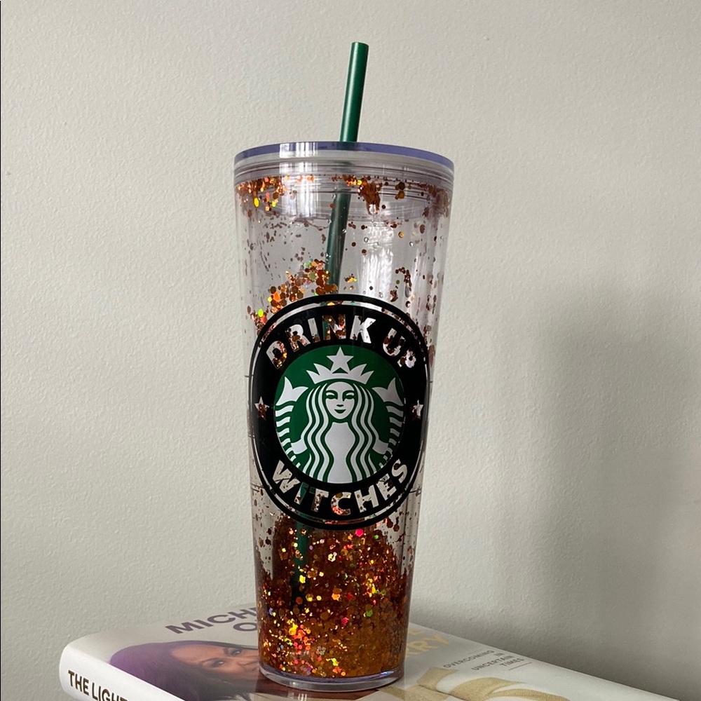 Starbucks Glitter Drink Up Witches Tumbler with Straw